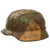 Original German WWII M40 Refurbished Battle of Kursk Splinter Camouflage Chicken Wire Helmet - Stamped EF66 Original Items