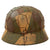 Original German WWII M40 Refurbished Battle of Kursk Splinter Camouflage Chicken Wire Helmet - Stamped EF66 Original Items