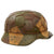 Original German WWII M40 Refurbished Battle of Kursk Splinter Camouflage Chicken Wire Helmet - Stamped EF66 Original Items