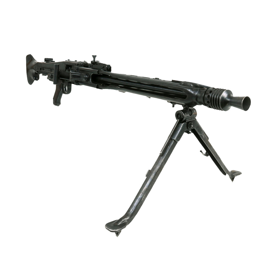 Original German WWII MG 42 Display Machine Gun by MAGET with Rare Bakelite Butt Stock and Bipod - made in Early 1945 Original Items