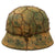 Original German WWII M40 Refurbished SS Southern Russian Front Chicken Wire Half Basket Camouflage Helmet - Stamped EF64 Original Items