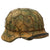 Original German WWII M40 Refurbished SS Southern Russian Front Chicken Wire Half Basket Camouflage Helmet - Stamped EF64 Original Items