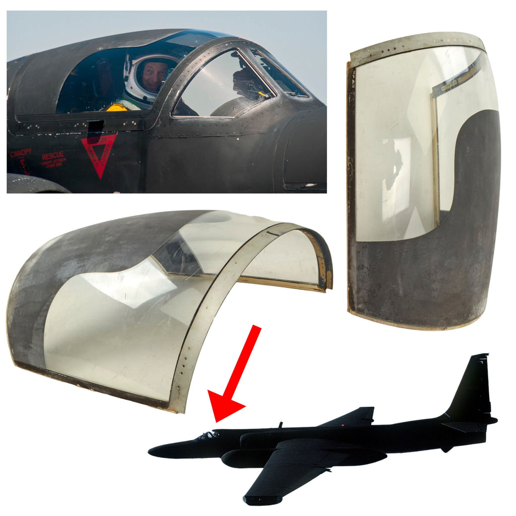 Original U.S. Cold War Era Lockheed U-2 Spyplane Reconnaissance Aircraft Cockpit Canopy - Only 104 Ever Manufactured - 47 x 24 x 18” Original Items