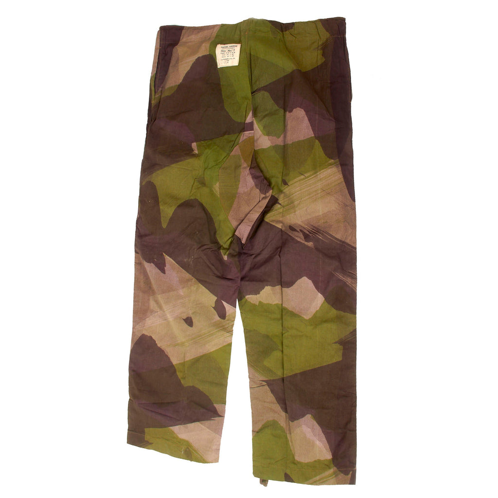Original British WWII Unissued SAS Special Air Service Camouflage Windproof Trousers in Largest Size No. 7 - Rare Original Items