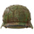 Original German WWII M40 Refurbished Battle of Kursk SS Panzer Camouflage Helmet - Stamped EF64 Original Items