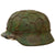 Original German WWII M40 Refurbished Battle of Kursk SS Panzer Camouflage Helmet - Stamped EF64 Original Items