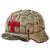Original German WWII M40 Refurbished SS "Kampfgruppe Peiper" Ardennes Winter Medic Sanität Helmet - Stamped EF64 Original Items