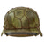 Original German WWII M40 Refurbished 5th SS Panzer Division 1944 Camouflage Helmet - Stamped EF66 Original Items