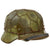Original German WWII M40 Refurbished 5th SS Panzer Division 1944 Camouflage Helmet - Stamped EF66 Original Items
