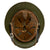 Original German WWII M40 Refurbished 5th SS Panzer Division 1944 Camouflage Helmet - Stamped EF66 Original Items