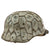 Original German WWII M40 Refurbished Chicken Wire Winter Normandy Camouflage SS Helmet - Stamped EF66 Original Items