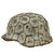Original German WWII M40 Refurbished Chicken Wire Winter Normandy Camouflage SS Helmet - Stamped EF66 Original Items