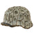 Original German WWII M40 Refurbished Chicken Wire Winter Normandy Camouflage SS Helmet - Stamped EF66 Original Items