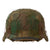Original German WWII M40 Refurbished Battle of Kursk Camouflage Chicken Wire Helmet - Stamped EF66 Original Items