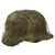 Original German WWII M40 Refurbished Normandy Camouflage Chicken Wire Full Basket SS Helmet - Stamped EF66 Original Items