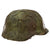 Original German WWII M40 Refurbished Normandy Camouflage Chicken Wire Full Basket SS Helmet - Stamped EF66 Original Items