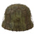 Original German WWII M40 Refurbished Normandy Camouflage Chicken Wire Full Basket SS Helmet - Stamped EF66 Original Items