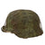 Original German WWII M40 Refurbished Normandy Camouflage Chicken Wire Full Basket SS Helmet - Stamped EF66 Original Items