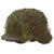Original German WWII M40 Refurbished Normandy Camouflage Chicken Wire Full Basket SS Helmet - Stamped EF66 Original Items