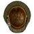 Original German WWII M40 Refurbished Normandy Camouflage Chicken Wire Full Basket SS Helmet - Stamped EF66 Original Items