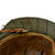 Original German WWII M40 Refurbished SS Late Winter Textured Camouflage Chicken Wire Helmet - Stamped EF64 Original Items