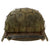 Original German WWII M40 Refurbished 16th SS Division at Anzio Italian Front Camouflage Chicken Wire Helmet - Stamped EF64 Original Items