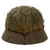 Original German WWII M40 Refurbished 16th SS Division at Anzio Italian Front Camouflage Chicken Wire Helmet - Stamped EF64 Original Items