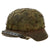 Original German WWII M40 Refurbished 16th SS Division at Anzio Italian Front Camouflage Chicken Wire Helmet - Stamped EF64 Original Items