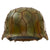 Original German WWII M40 Refurbished WWII Operation Market Garden 9th SS Panzer "Hohenstaufen" Helmet - Stamped EF66 Original Items