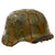 Original German WWII M40 Refurbished WWII Operation Market Garden 9th SS Panzer "Hohenstaufen" Helmet - Stamped EF66 Original Items