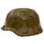 Original German WWII M40 Refurbished WWII Operation Market Garden 9th SS Panzer "Hohenstaufen" Helmet - Stamped EF66 Original Items