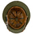 Original German WWII M40 Refurbished Normandy Camouflage Chicken Wire Half Basket SS Helmet - Stamped EF66 Original Items