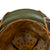Original German WWII M40 Refurbished Normandy Camouflage Chicken Wire Half Basket SS Helmet - Stamped EF66 Original Items