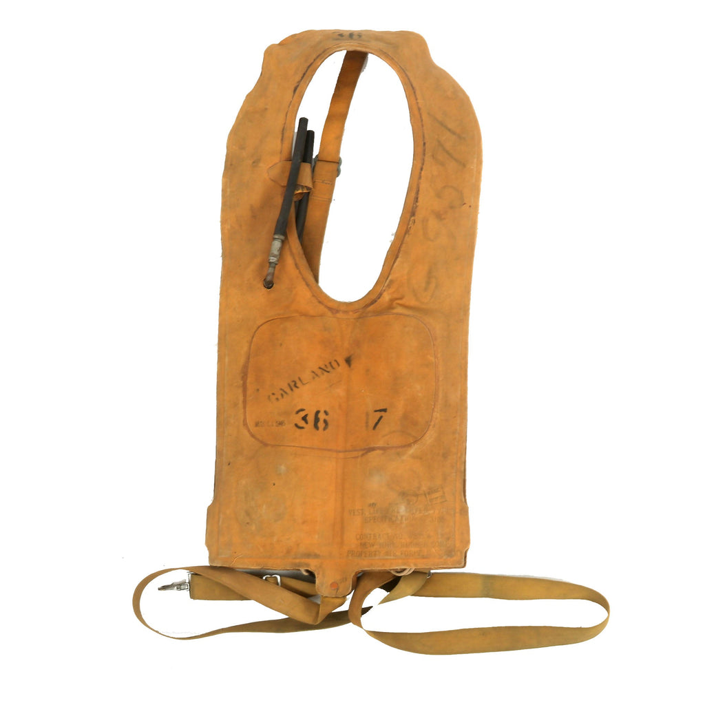 Original U.S. WWII Mae West USAAF Pneumatic Life Vest by New York Rubber Co. - Dated 1943 Original Items