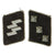 Original German WWII SS Officer SS-Untersturmführer Collar Tab Set with Flatwire Runes - Schutzstaffel Original Items