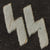 Original German WWII SS Officer SS-Untersturmführer Collar Tab Set with Flatwire Runes - Schutzstaffel Original Items
