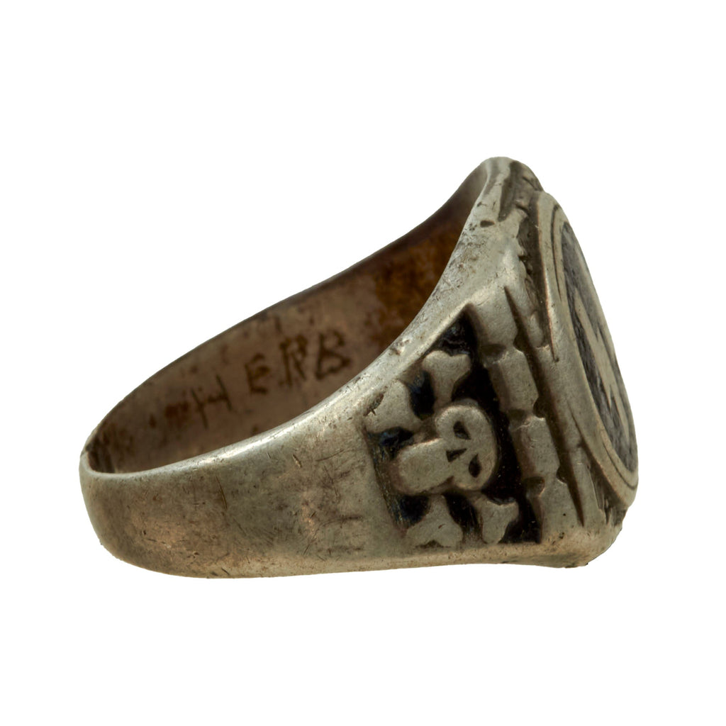 Original German WWII SS Private Purchase Double Sig Rune Ring - Schutz ...