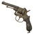 Original Belgian Engraved 9mm Pinfire Double Action Revolver Serial 232662 with Silver and Gold Inlay and Carved Grips - c. 1860 Original Items