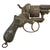 Original Belgian Engraved 9mm Pinfire Double Action Revolver Serial 232662 with Silver and Gold Inlay and Carved Grips - c. 1860 Original Items