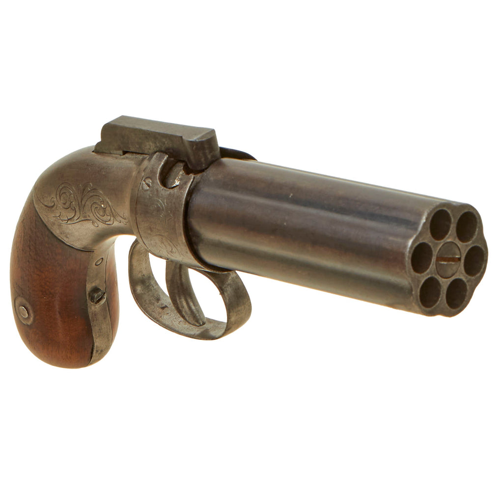 Original U.S. 19th Century Allen & Wheelock 1845 Patent .31cal Percussion Pepperbox Revolver - Matching Serial 198