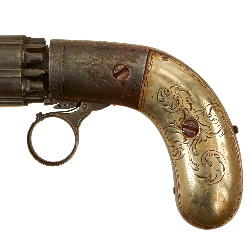 Original 19th Century European J.R. Cooper Style Underhammer Pepperbox ...
