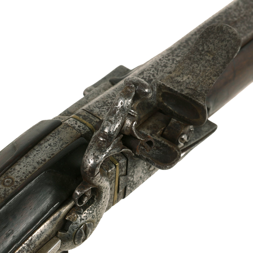 Original British 17th Century Double Barrel Swivel Breech Flintlock Sp ...