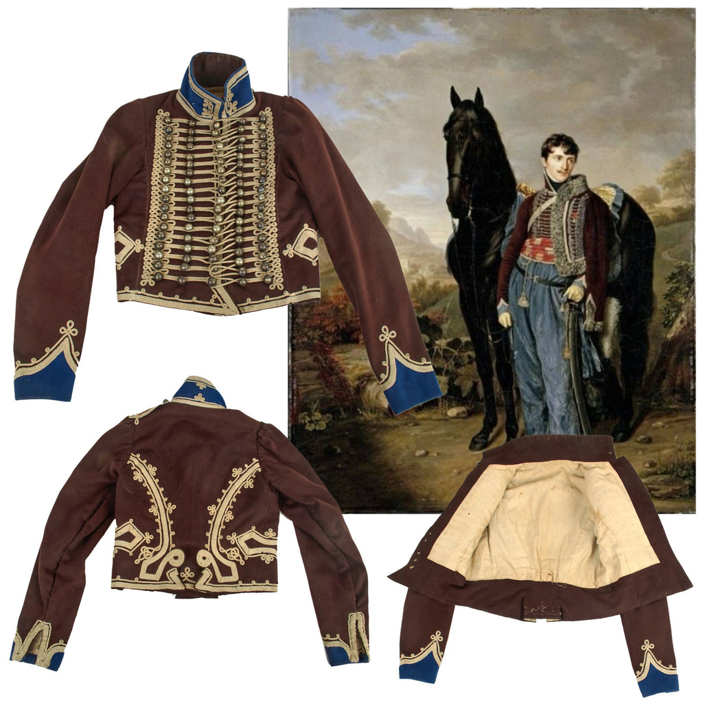 Original French First Empire Napoleonic 2nd Hussars Dolman Jacket with Later 19th Century Alterations & Buttons - Circa 1805 Original Items