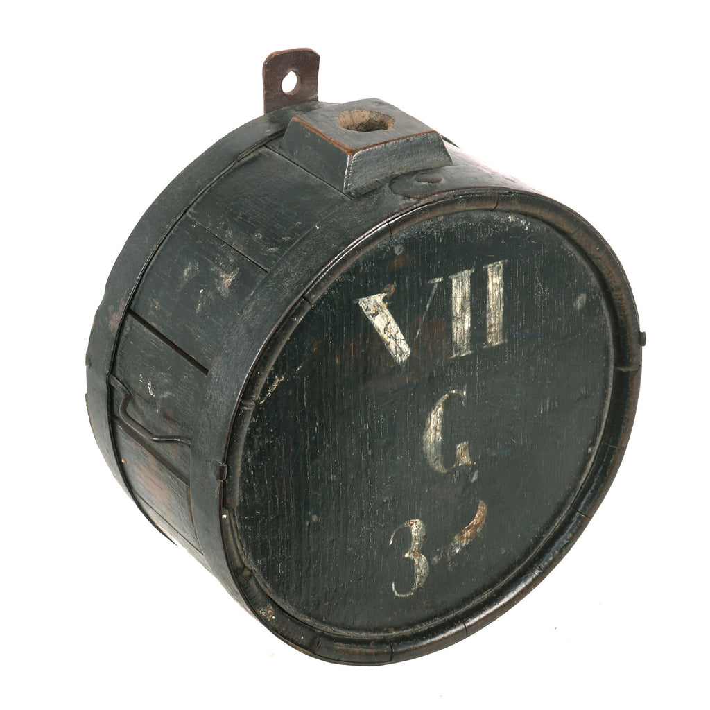 Original British Napoleonic Era Wooden Canteen Marked to 7th Regiment of Foot - Circa 1810 Original Items