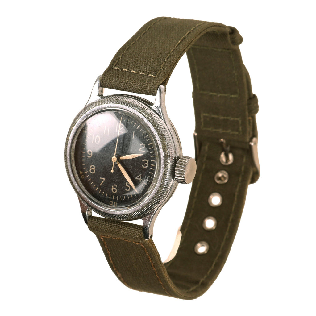 Original U.S. WWII 1944 Dated Type A-11 US Army Wrist Watch by Waltham - Fully Functional Original Items