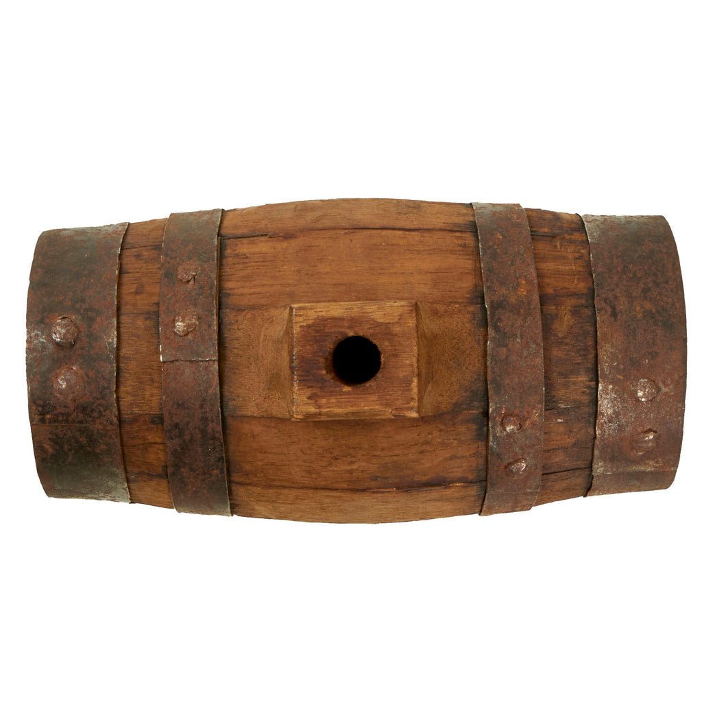 Original U.S. Late 18th Century Soldier's Wood Barrel Canteen or Rummer Original Items