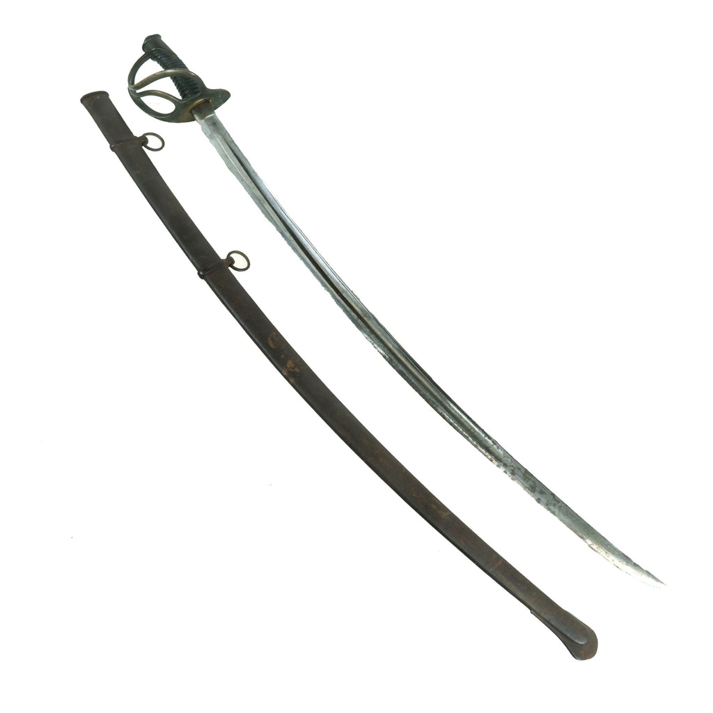 Original U.S Civil War M-1840 "Wrist Breaker" Heavy Cavalry Saber by Sheble & Fisher with Scabbard - Scarce Maker Original Items