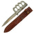 Original U.S. WWII Theater-Made Aluminum Knuckle Fighting Knife with Original Leather Sheath Original Items