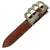 Original U.S. WWII Theater-Made Aluminum Knuckle Fighting Knife with Original Leather Sheath Original Items
