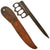 Original British WWII Broad-Arrow Stamped Theater-Made Knuckle Knife Made from P1907MkII* Bayonet with Leather Sheath - Marked 3862 Original Items